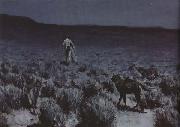 Frederic Remington Calling the Moose (mk43) oil painting artist